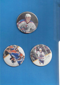 Vintage Hockey Wayne Gretzky Early 80s Pinback Buttons (3)