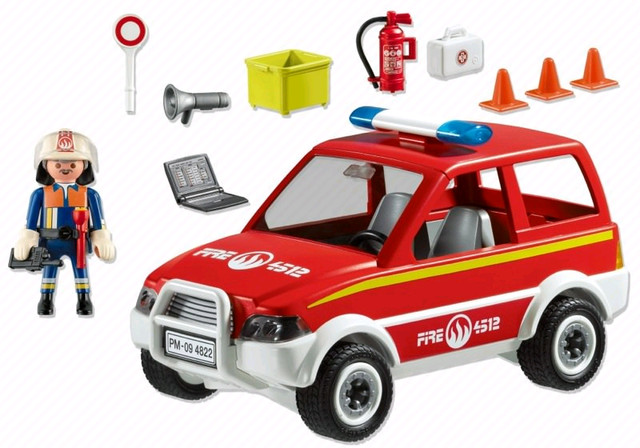 Playmobil Rescue Fire Fighter Helicopter & Chief Vehicle dans Jouets et jeux  à Longueuil/Rive Sud - Image 3