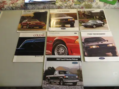 1987 - 1989 FORD MERCURY SHOWROOM BOOKS. ASKING $ 30.00 EACH. ALL FOR $ 175.00