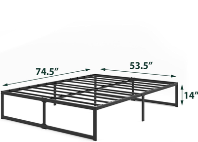 Double Bed Frame – Black Metal, Very Sturdy, View more