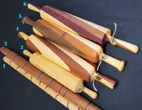 hand made rolling pins with exotic hardwood