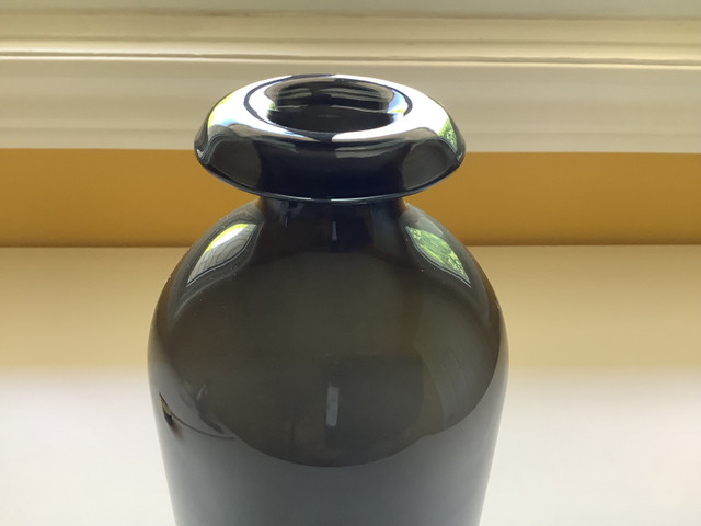 IKEA Black Glass Vase 10.5” high $12 East end Kingston P/U in Arts & Collectibles in Kingston - Image 2