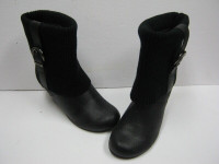 minx portia 8.5 black leather roll-up ladies boots. brand new.
