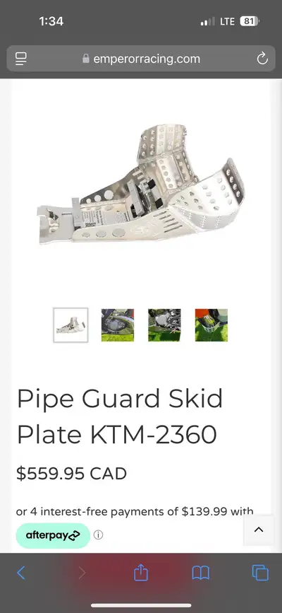 Emperor racing aluminum skid plate for ktm husqvarna gas gas 2 stroke dirt bikes. Works amazing - co...