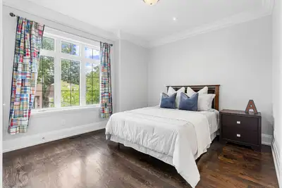 Queen bed with mattress/ 2 bedside tables/dresser, View more