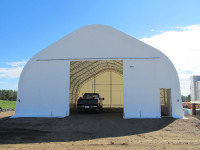 40'W x 80'L Fabric Building Installed