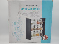 Belwares Spice Jar Rack 12pcs brand new / support à épices neuf