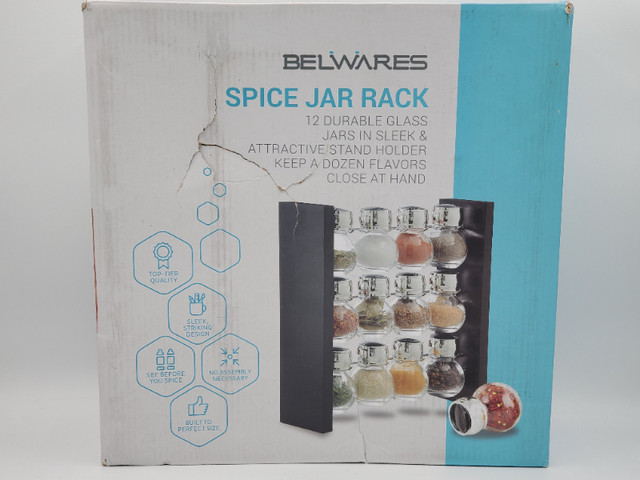 Belwares Spice Jar Rack 12pcs brand new / support à épices neuf dans Rangement et organisation  à Ouest de l’Île