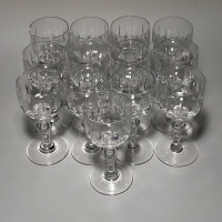 13 Vintage Stuart Crystal Liquor Cordial Glasses Hampshire Ex