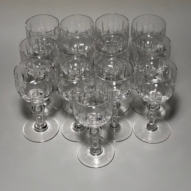 13 Vintage Stuart Crystal Liquor Cordial Glasses Hampshire Ex in Arts & Collectibles in La Ronge