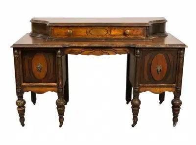 Antique Walnut Vanity / Writing Desk- 1920s, View more