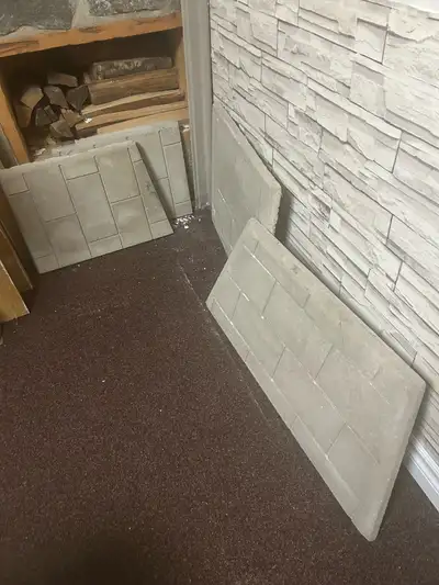 fire place brick with screens, View more