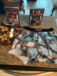 TOM FORD 2 pairs Silk shorts and boxers. Sz XS  Italy