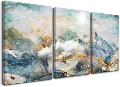 PRICE DROPPED! Abstract Canvas Wall Art - 20x28, 3 Piece Set got this as a gift an cannot use. Sells...