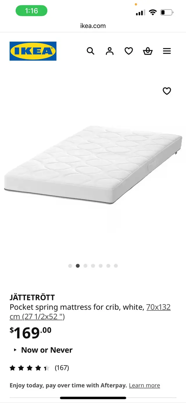 Ikea Jattetrött Crib Mattress in Cribs in Ottawa - Image 5