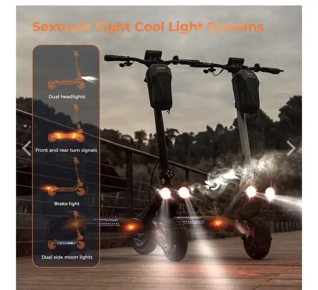 CIRCOOTER RAPTOR PRO 1600W DUAL MOTORS OFF ROAD ELECTRIC SCOOTER in eBike in Oshawa / Durham Region - Image 4