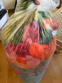 Big bag of merino wool roving - mixed colours 