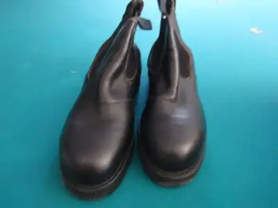 Vintage Collins Safety Boots Black Leather, View more