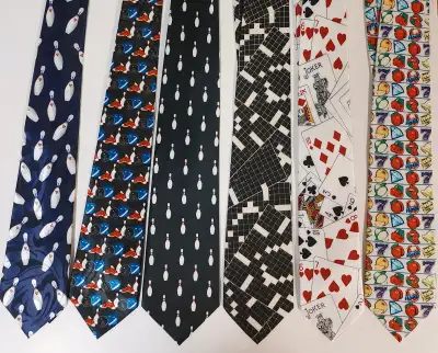 Deck of cards, Money and Billiards neckties, View more