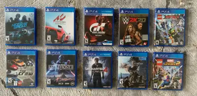 PS4 disc games for sale. All in excellent working condition.