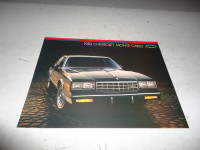 1983 CHEVROLET MONTE CARLO SALES BROCHURE. CAN MAIL