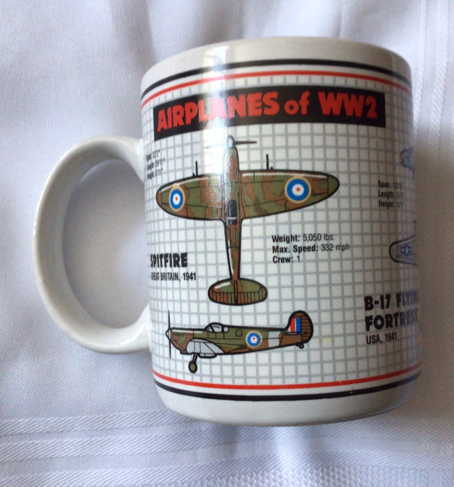 Airplanes  of WW2  Spitfire B17  P51 mug -$ reduced in Arts & Collectibles in Thunder Bay - Image 2