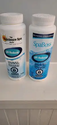Two brand new bottles of PH reducer for hot tub / spa