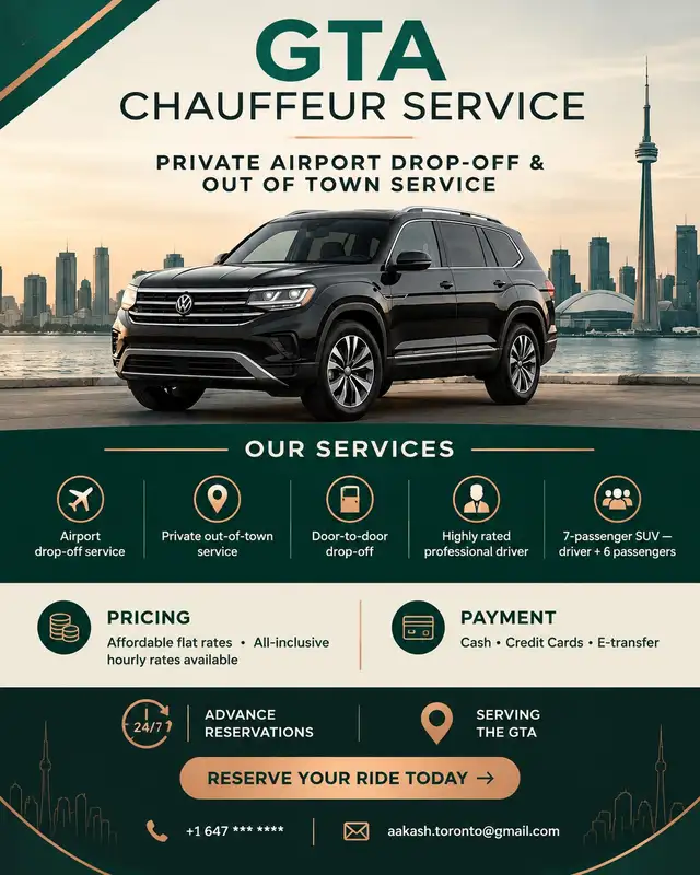 Airport pickup and drop offs
