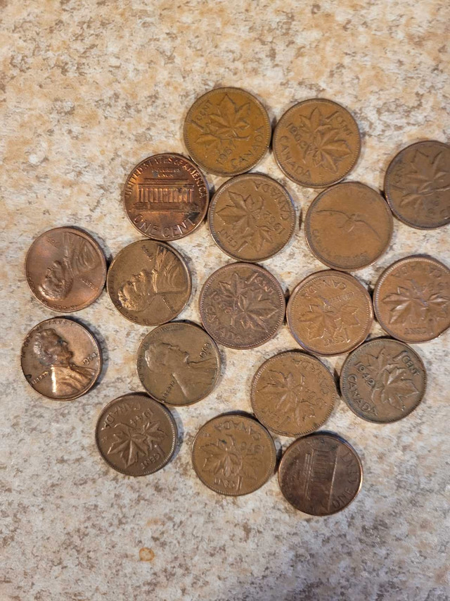 CANADIAN PENNY. AMERICAN PENNY. 1944-1972. CANADA PENNIES in Arts & Collectibles in City of Toronto