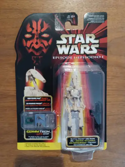 Battle Droid Starwars Episode 1 figure 1998 MOC Blast mark Never been opened. Packaging in excellent...