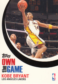 Feuille de 9 cartes basketball Kobe Bryant
