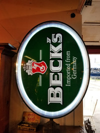 Becks large two sided  Beer sign