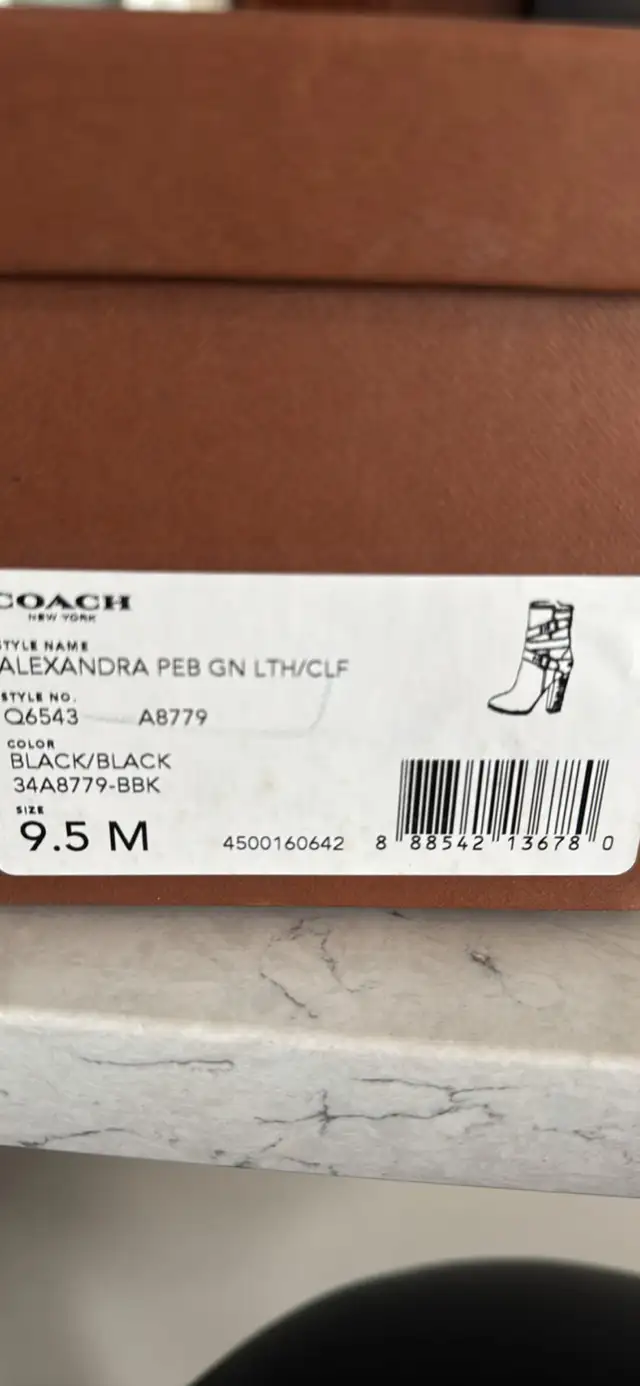 Coach High Heel Low Cut Leather Boots in Women's - Shoes in Calgary - Image 3