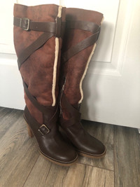 Women's boots , 38 size (EUR)genuine leather, sheepskin