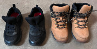 Kids Timberland Boots and Skechers Sneakers, size 1 and 13