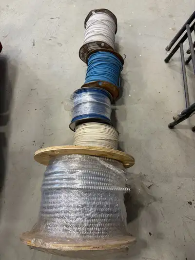 Extra wire not needed, priced to sell. Entire lot for $950 obo -AC90 10/2 - 75m -2 rolls RW90 #10+#1...
