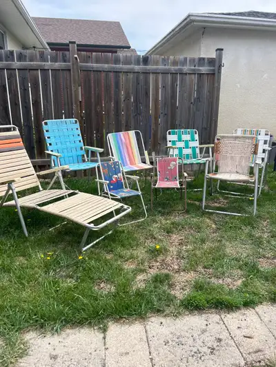 collection of vintage lawn chairs , View more