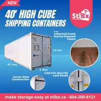 40' NEW High Cube Storage Container in Vancouver! SALE!