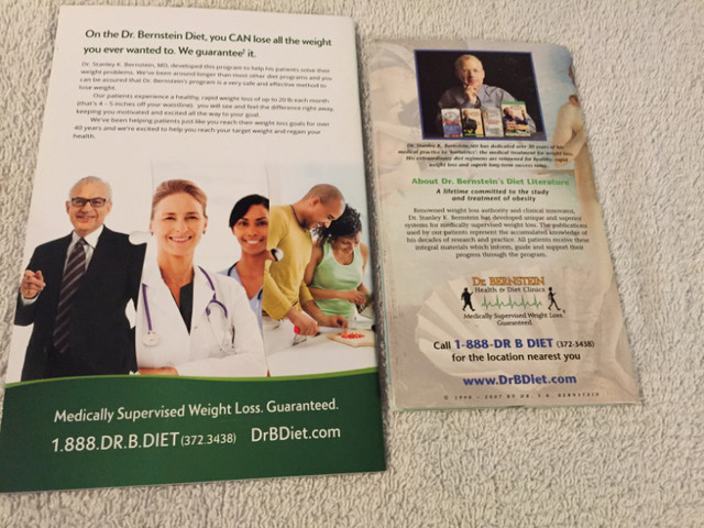 Dr. Bernstein Diet Manual & Maintenance Program Booklets - NEW in Health & Special Needs in City of Toronto - Image 2