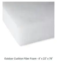 Outdoor Cushion Fiber Foam 4" x 22" x 78"