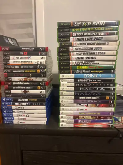 A variety of good games. 43 games x $5 = $215 Not selling seperately...