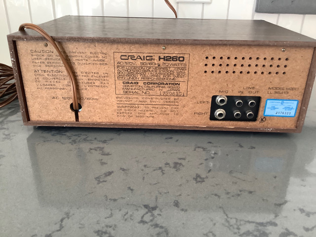 Vintage Craig 8 track recorder/player in Other in La Ronge - Image 2