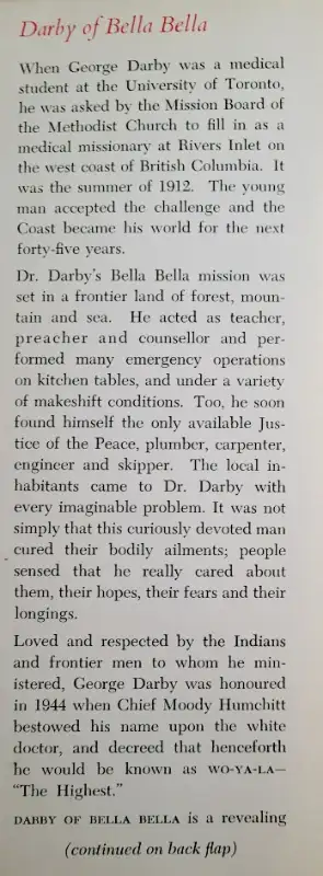 Darby of Bella Bella (Wo-Ya-La) - first edition in Non-fiction in Barrie - Image 6