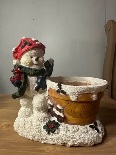 Figure of Christmas snowman candle holder decor piece , View more