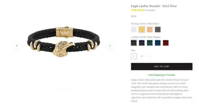 Eagle Leather Bracelet adds the wildest stance to your wrist. This minimalist piece wraps around you...