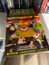 Illuminati card game of conspiracies Steve Jackson board 