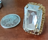 Large Swarovski crystal dinner ring