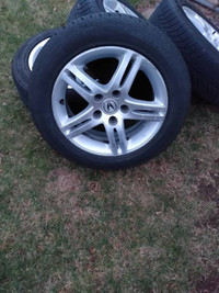 ACURA  CSX 16 INCH RIMS AND TIRES
