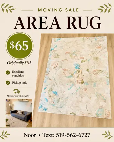 Floral Pattern Area Rug, View more