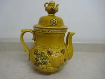 pot biscuit vintage FORME THÉIÈRE AVEC PETITE THÉIÈRE COUVERCLE, View more